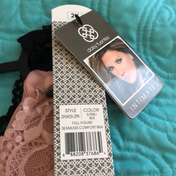 NWT Daisy Fuentes 2 Pk full figure wire free bras - Picture 3 of 7